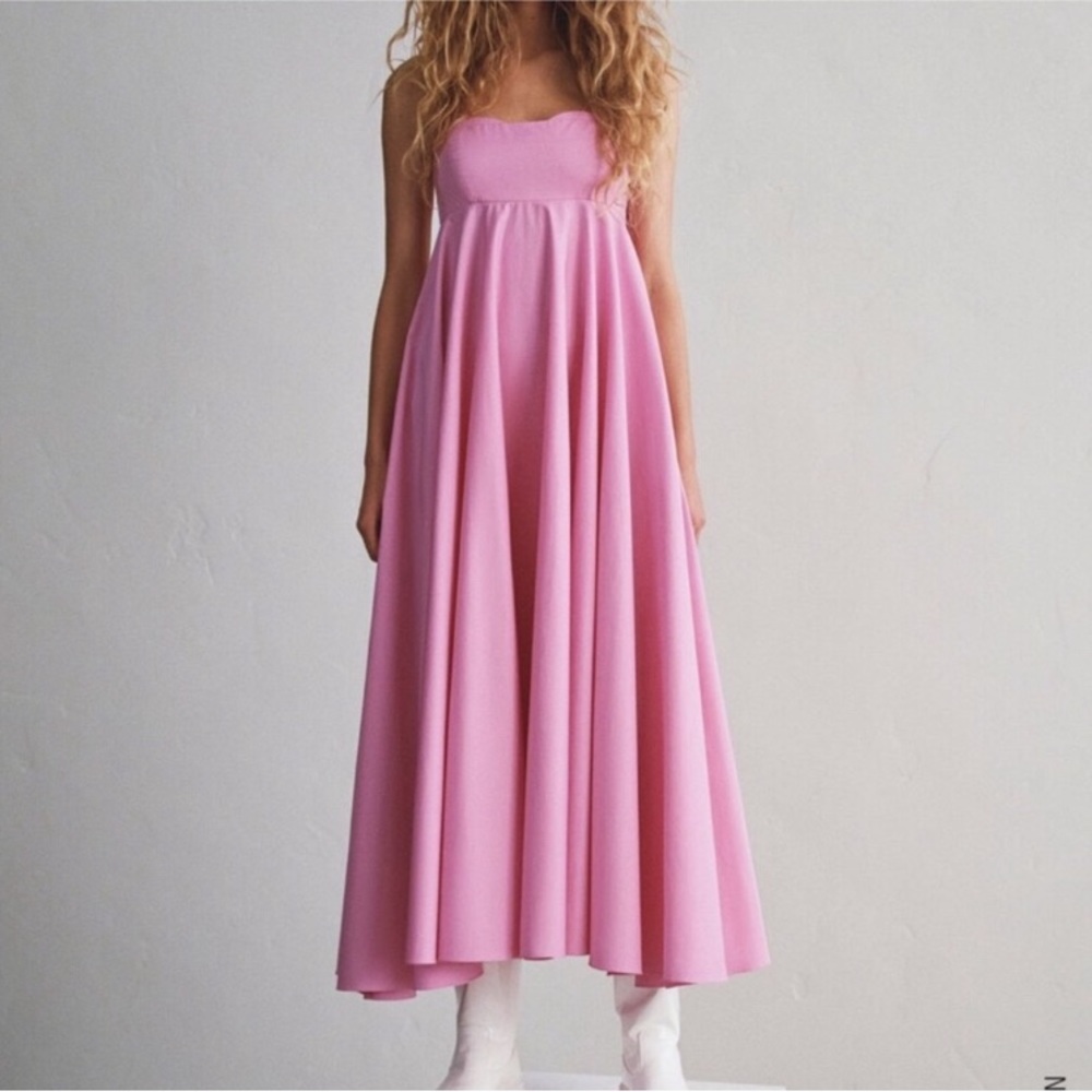 Zara Pink Poplin Dress